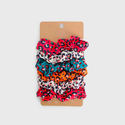 Set scrunchies animal print